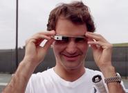 Roger Federer utilizando Google Glass