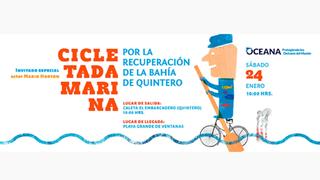 Cicletada marina por la recuperación de la Bahía de Quintero - 24 de enero 2015