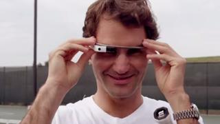 Roger Federer utilizando Google Glass