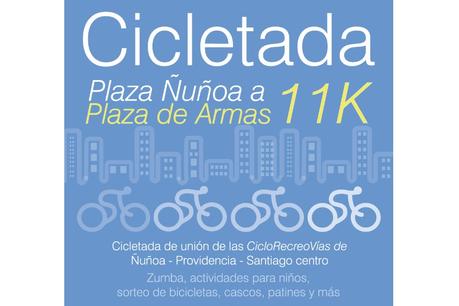 Cicletada Plaza Ñuñoa a Plaza de Armas - 30 de noviembre 2014