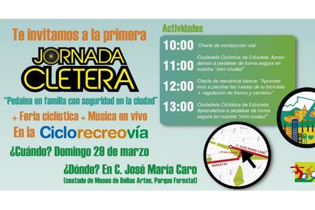 Mañana se realizará la primera Jornada Cletera de Ciclorecreovía
