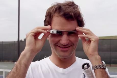Roger Federer utilizando Google Glass