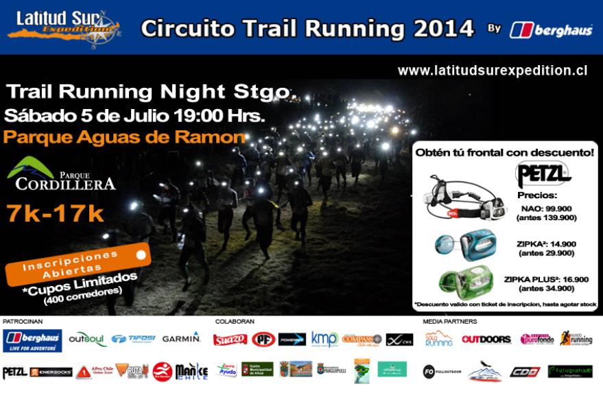 Trail Running Night By berghaus Santiago - 5 de Julio 2014