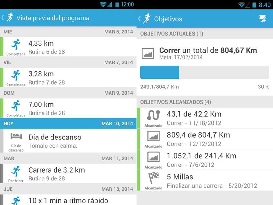 Aplicaciones deportivas gratuitas: RunKeeper